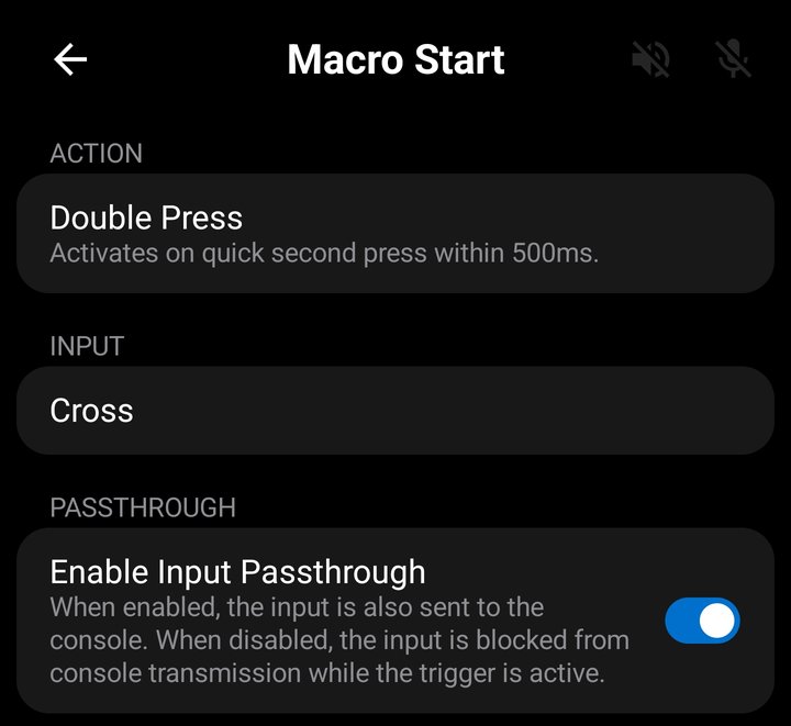 Trigger Configuration screen with the Double Press action selected